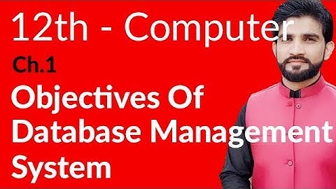 ICS Computer Part 2, Ch 1 - Objective of Database Management System - Inter Part 2 Computer