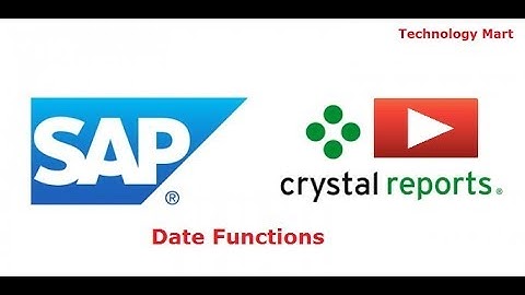 Date Functions in SAP Crystal Reporting