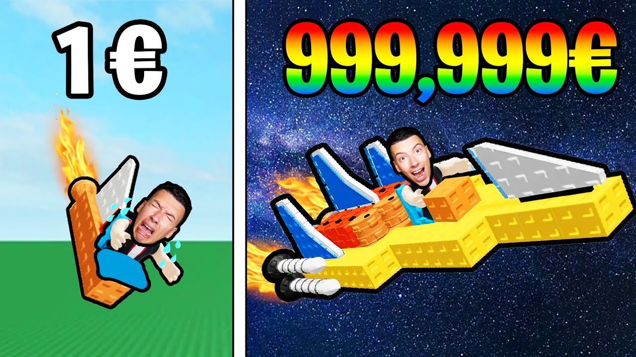 FUSÉE à 1€ vs 999,999 € pour LA FUSÉE LA PLUS RAPIDE DU MONDE... (Build A Rocket)