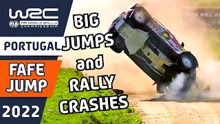 The Best Rally Jumps and Rally Crashes at Famous Fafe Rally Jump of WRC Vodafone Rally de Portugal