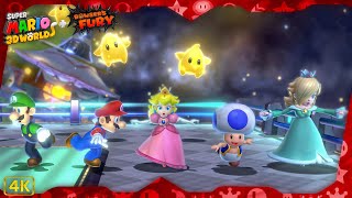 Super Mario 3D World for Switch ⁴ᴷ World Star 100% (All Green Stars & Stamps) 4-Player