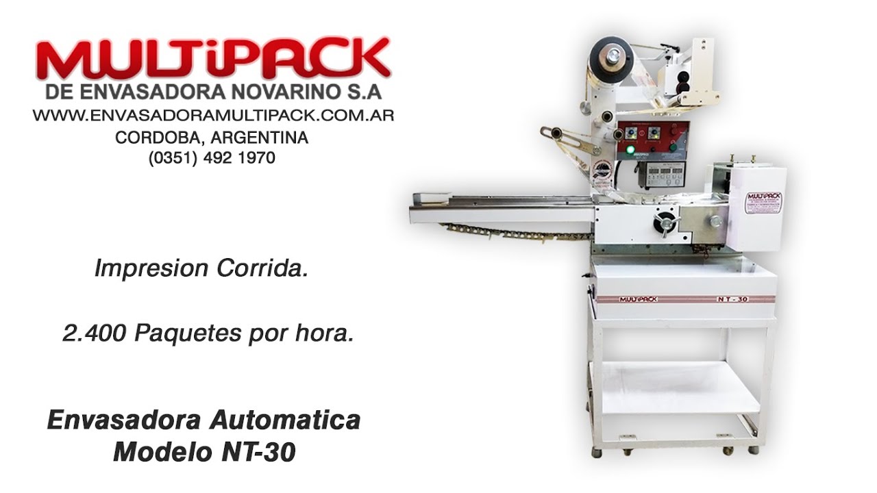 Envasadora Flow Pack Multipack Modelo NT-30