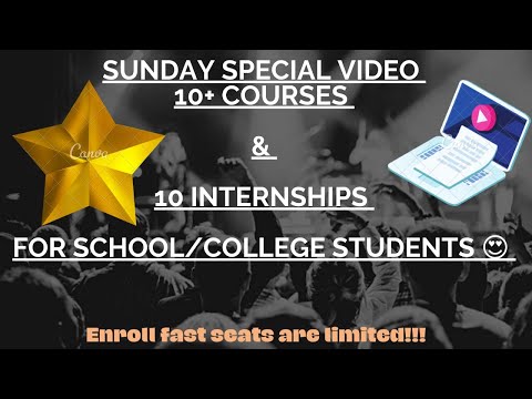 #Video83 Special Session Lecture for Courses & Remote Internships for College / School Students