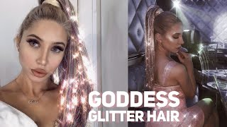 How I got glittery hair| goddess glitter holopony|ellene pei