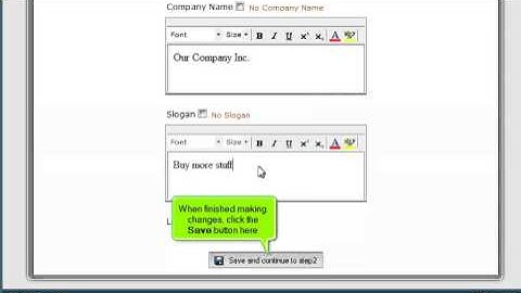 Editing your website information in RVSiteBuilder
