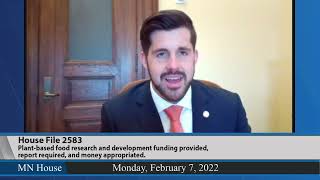 House agriculture committee considers proposed grants to growing plant-based food industry 2/7/22