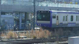 JR大船駅から、上野東京ライン普通熱海行きE231系1939EU521+E233系U234と根岸線回送E233系が発車！神奈中バス「かなみん」と横須賀線回送E235系0906SF-04+J-04！