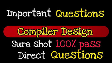 Compiler design Important questions jntuk r20