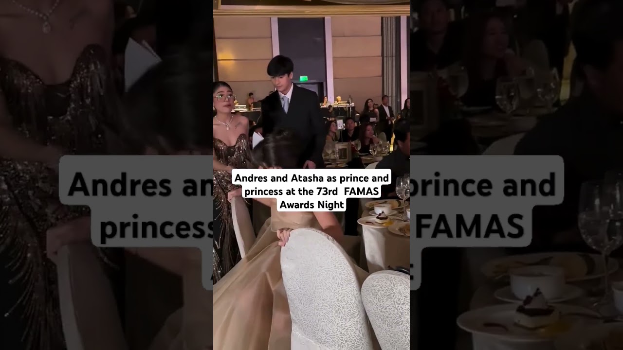 Andres and Atasha as prince and princess at the 73rd  FAMAS Awards Night