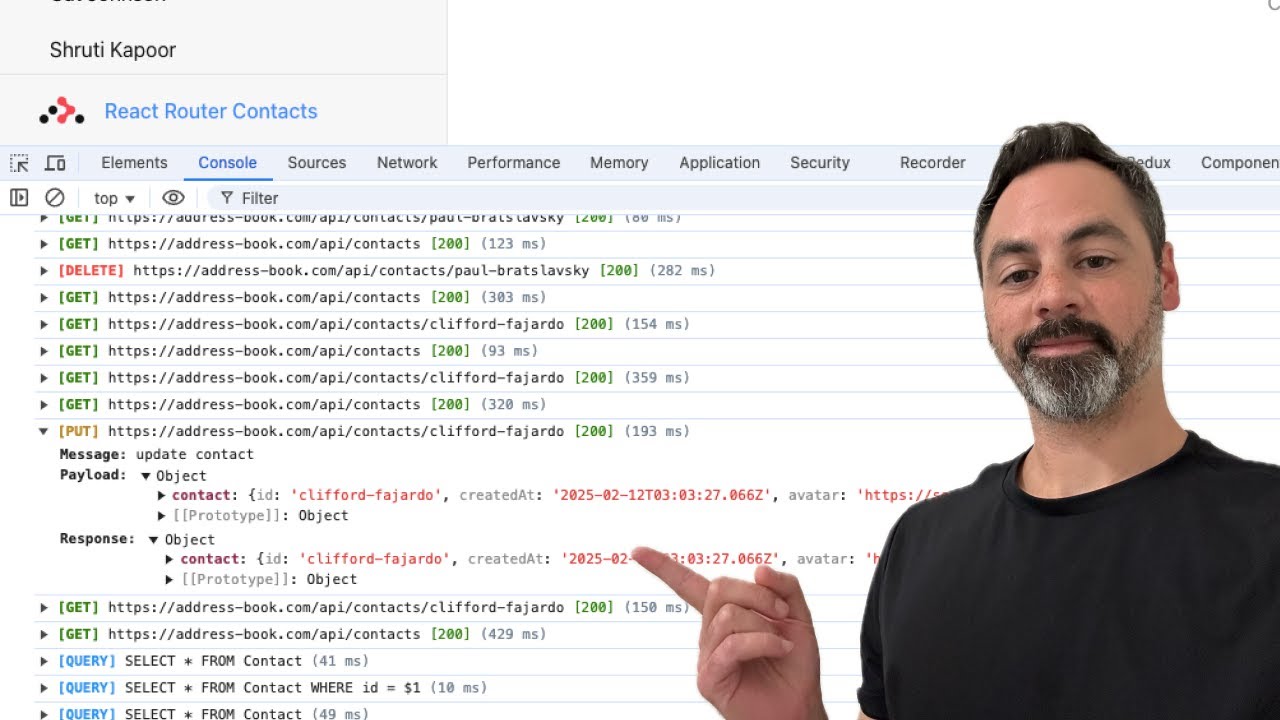 Send dev logs from the server to the browser in React Router v7 - YouTube