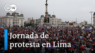 Detenidos y heridos en otro día de protestas en Perú