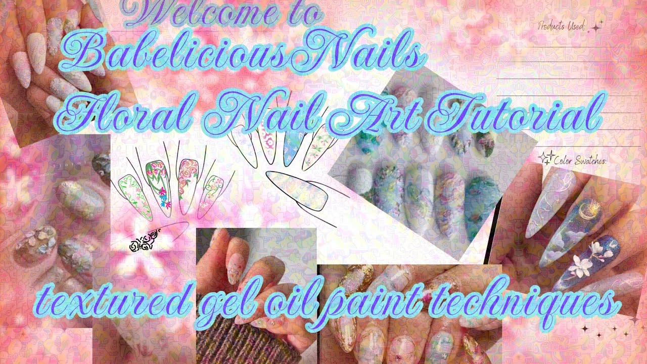 ✨⭐Creating an oil painted nail set using #bevlah mulgam gel, a learning process! Watch me work ⭐✨