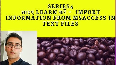 Create Text files and import ms access data - Series4