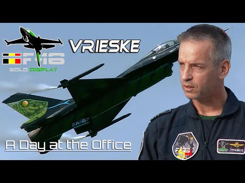 F16 Belgian F-16 Solo Display Pilot  Cdt Steven " Vrieske " Devries  .A Day at the office 4K???