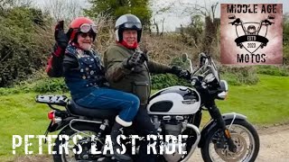 PETER'S LAST RIDE IOW, ISLE OF WIGHT, MOTORCYCLE RIDE, POV, TRIUMPH TIGER 955i