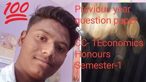 UG Semester -1previous year question paper CC-1# Economics Honours #kolhan University | Sourav Paul