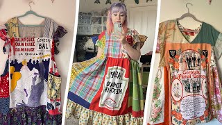 Woman makes up to £2.5k a month turning old tea towels into dresses | SWNS