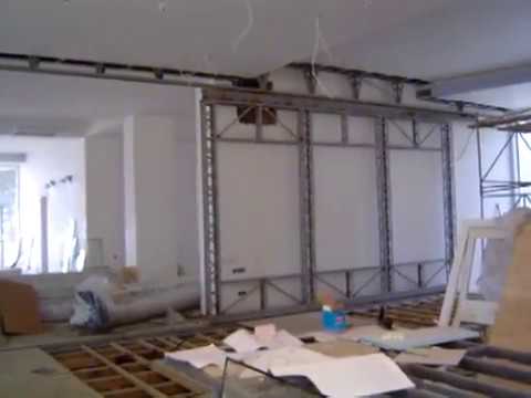 მოძრავი კედლის კონსტრუქციების დამზადება-მონტაჟი