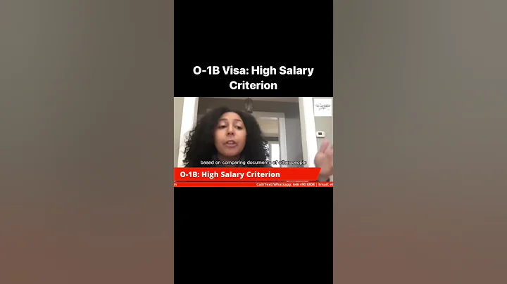 O-1B Visa: High Salary Criterion #shorts #o1visa #artistvisalawyer #o1 #visa #immigrationlawyer