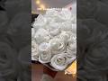 Easiest way to Make White Tissue Paper Rose 🤍🌹 #shorts
