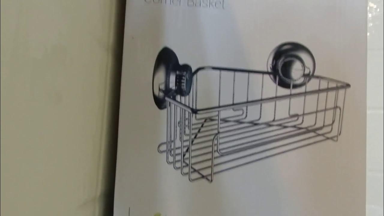 GeckoLoc Rustproof Heavy Duty Suction Cup Corner Bath Shower Caddy