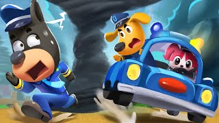 大変！竜巻がくる！！ | ラブール警部の事件簿 | ラブール警部の人気動画の詰め合わせ | 子供向け安全教育 | 赤ちゃんが喜ぶアニメ | 動画 | ベビーバス| BabyBus screenshot 5