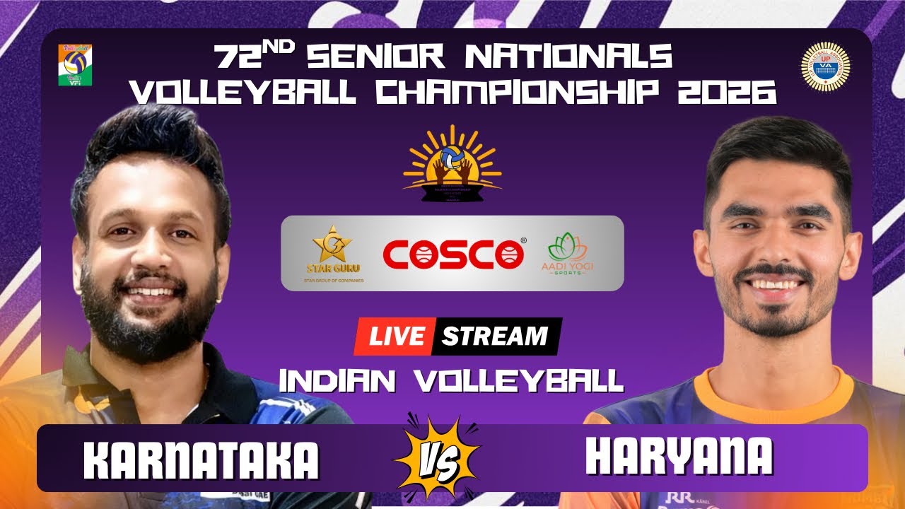 TOP 8 🔥Haryana Vs Karnataka | HD Live | 72nd Senior National Volleyball Championship 2026