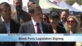 Block Party Legislation Signing