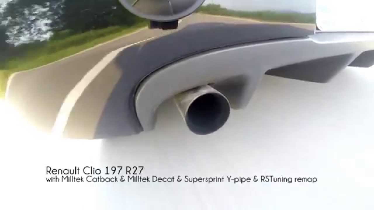 Clio RS 197 R27 with Miltek catback & Miltek decat & Supersprint Y-pipe & RSTuning remap