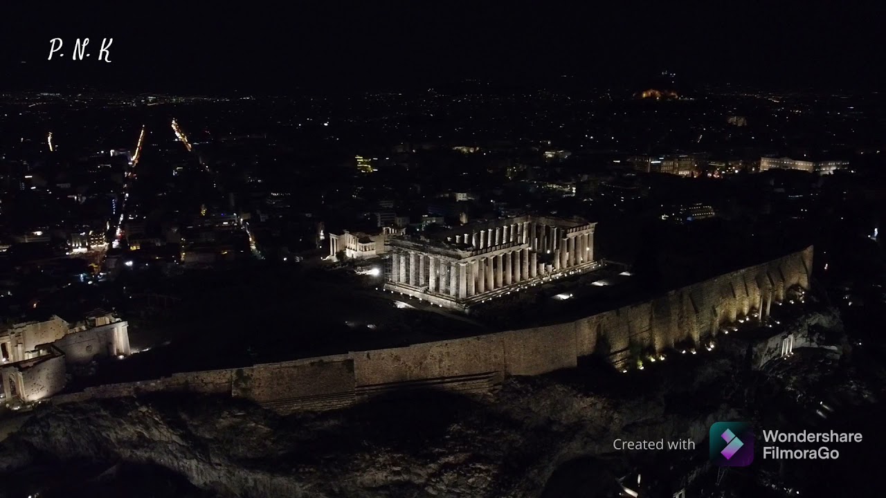 Drone | Acropolis by Night- Magic Scenery