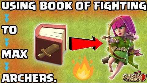 USING BOOK OF FIGHTING TO MAX ARCHER & BOOK OF HEROES TO UPGRADE KING😁||CLASH OF CLANS
