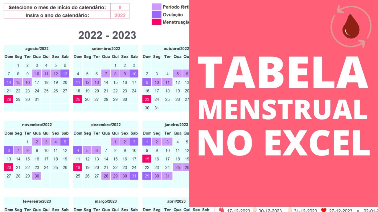 Calendário Menstrual, Software