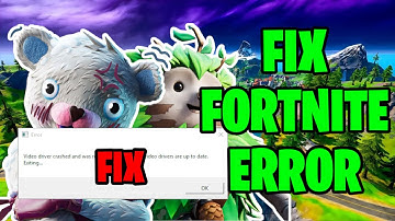 How To Fix "Video Driver Crashed and Was Reset" | Fortnite Battle Royale |