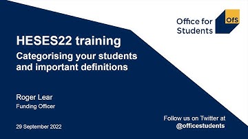 HESES22: Categorising your students using HESES22 definitions