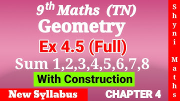 9th maths chapter 4 exercise 4.5 full answers tn samacheer shyni maths