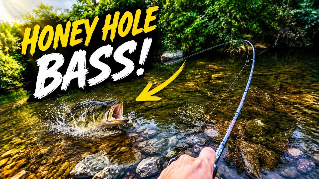 I found THE spot, fishing for summer CREEK BASS! Urchin Bait!