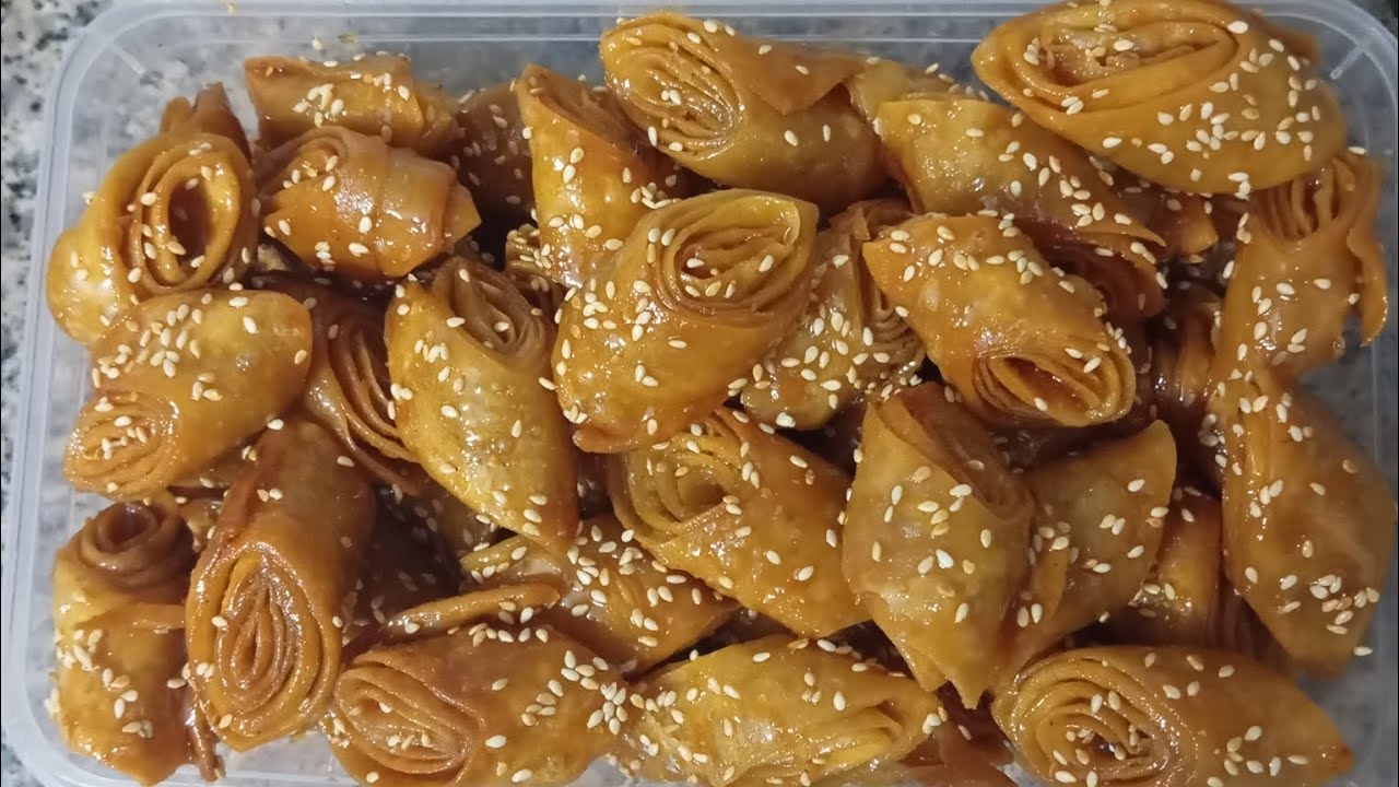 معسلة لسان الطير او الملفوفة بطريقة سهلة واقتصادية #معسلات #رمضان #أكل #لسان #الطير #لسان-الطير