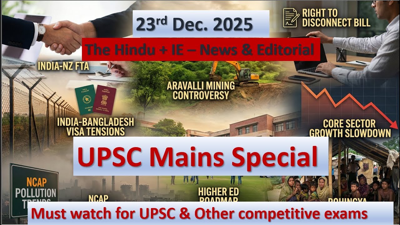 23 Dec 2025 - UPSC | Daily Current Affairs | The Hindu + IE # ...
