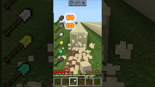 Minecraft Shovels Durability Test! #shorts
