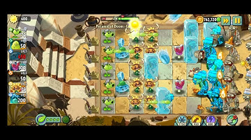 Level 64 in Plants vs Zombies 2 ;Pyramid of Doom - Endless Zone ! Ice Bloom
