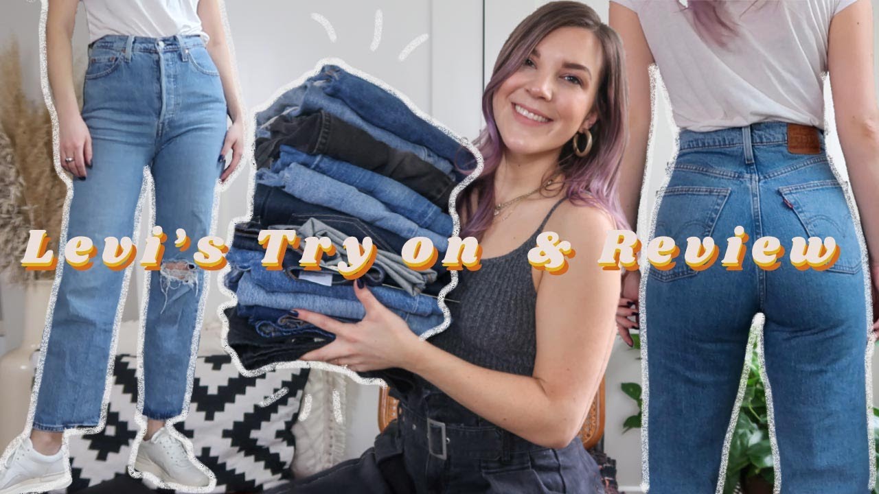 LEVI'S DENIM: Try On & Review | Reviewing 10 Levi's | Watch before you buy!  | RIBCAGE WEDGIE VINTAGE - YouTube