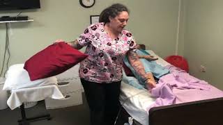 Repositioning the Resident into a Supported Side Lying Position