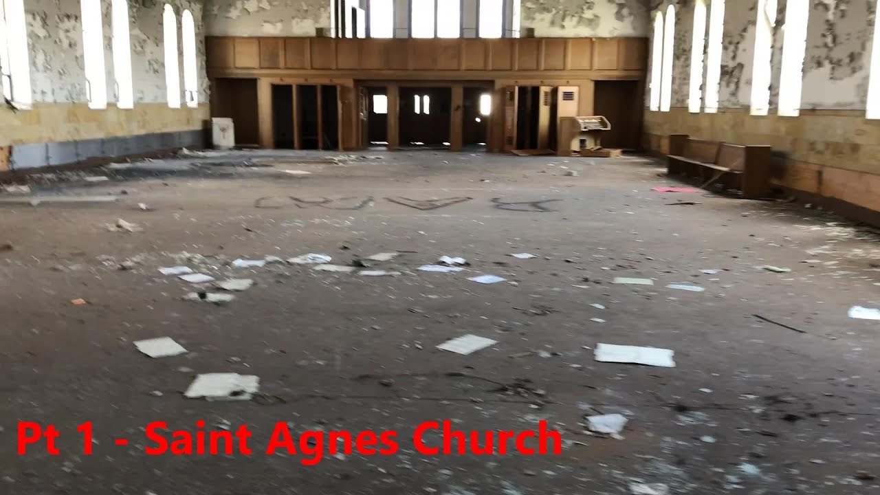 Pt 1 Abandoned St Agnes Church in Dayton Ohio 2018 Update Reid Hospital at end YouTube