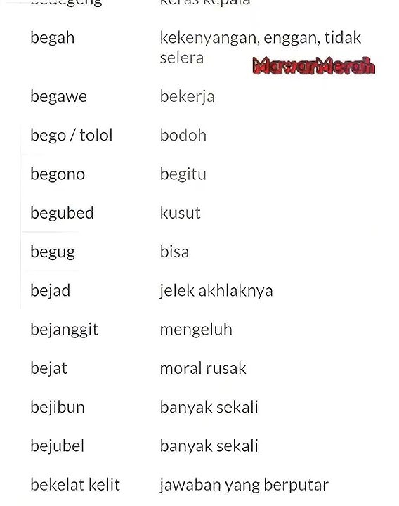 Kamus Bahasa Betawi Part 2