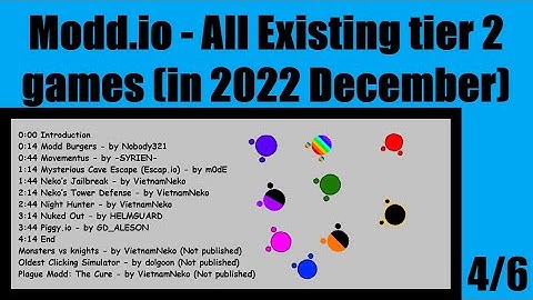 Modd.io - All existing tier 2 games 4/6