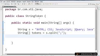 Universidade XTI   JAVA   059   String, split, Tokens e Delimitadores