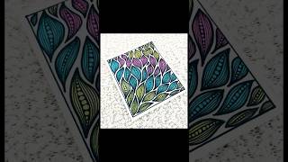 Leaf Zentangle Pattern #art #zentangle #artist #shorts