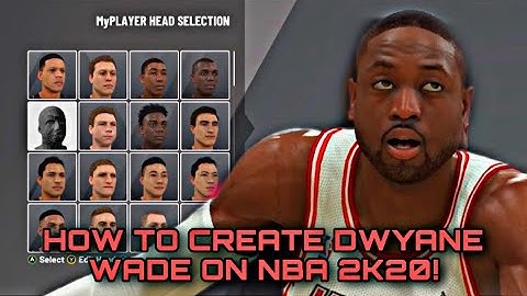 HOW TO CREATE DWYANE WADE FACE CREATION NBA 2K20 TUTORIAL