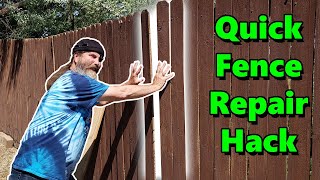 Quick Fence Fix Hack -  Keep Your Fence From Falling Over