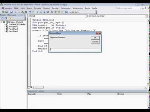 Vba Excel Verifica Se Um Numero E Par Ou E Impar Youtube